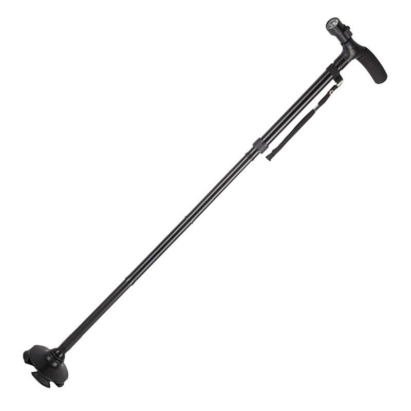 Bastón plegable con Linterna LED y Base Antideslizante